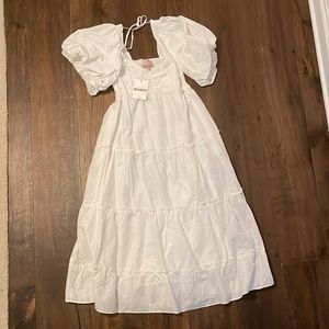 White MUMU midi dress NWT